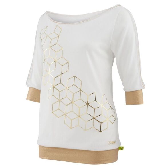 Zumba 2 Piece Set GALACTIC GOLD Comfy Capris Sweat Pants + Top - Picture 3 of 17